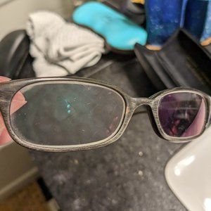 Handmade buffalo horn rimmed glasses grey